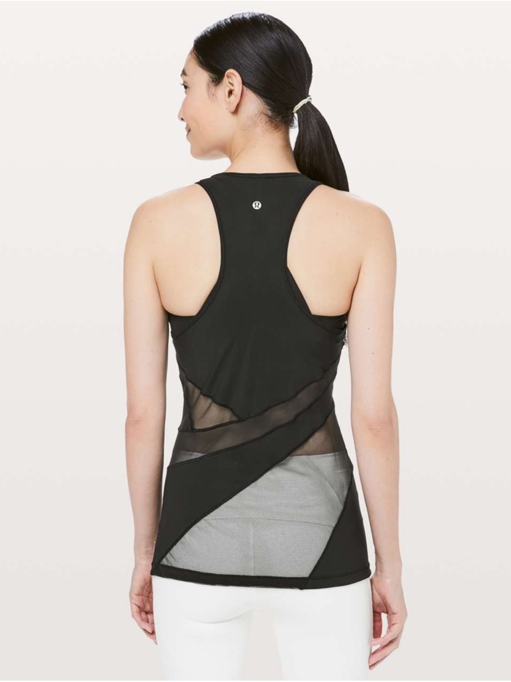 Lululemon Mesh In Motion Racerback Tank Top Black Workout Shirt - Picture 2 of 7